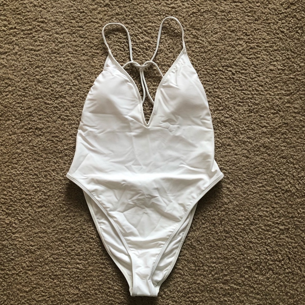 White *never worn* Strappy One Piece Swimsuit